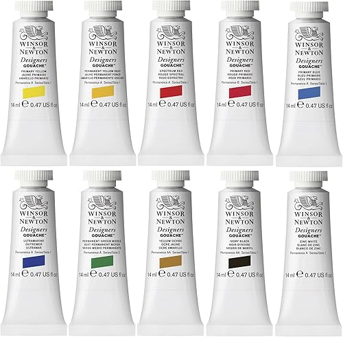 Miniatura 8 de Juego de 10 tubos de pintura para principiantes acuarelas de 05 fl oz de Winsor  Newton