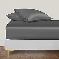 Vista 17 de Linenwalas - Sábana bajera de bambú, con bolsillo profundo, elástico y seguro, ropa de cama suave y refrescante perfecta para el cuidado de la piel