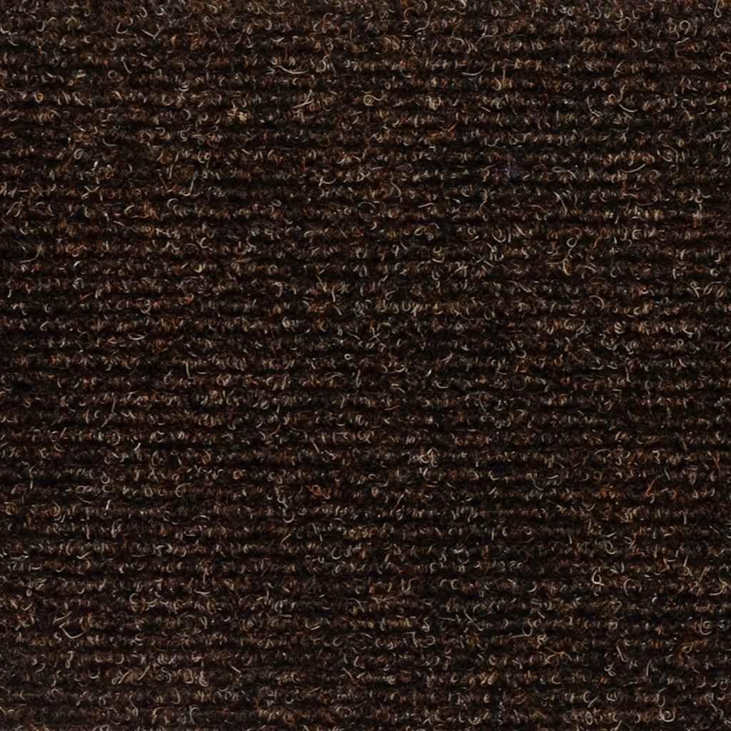 Maty na schody samoprzylepne 15 sztuk 60 x 25 cm brązowe prostokątne