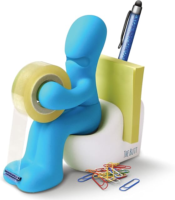 The Butt Tape Dispenser - Funny and Unusual Gift, Fun Secret Santa or Stocking Filler  Novelty Desk Accessory for Men, Boys and Girls