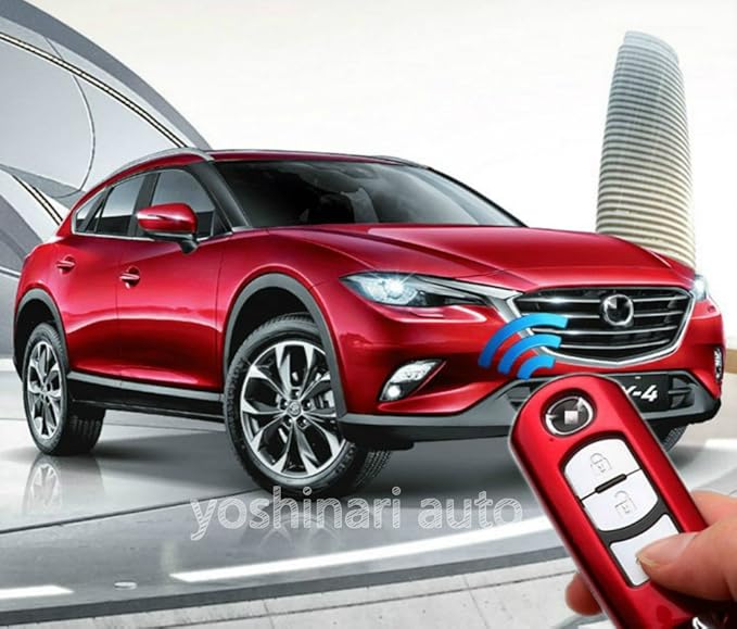 Amazon Yoshinari Mazda マツダ キーケース Cx5 Cx3 Cx8 アクセラ アテンザ Demio アドバンストキー オシャレ スマートキー 保護 ケース 赤 キーケース キーホルダー 車 バイク