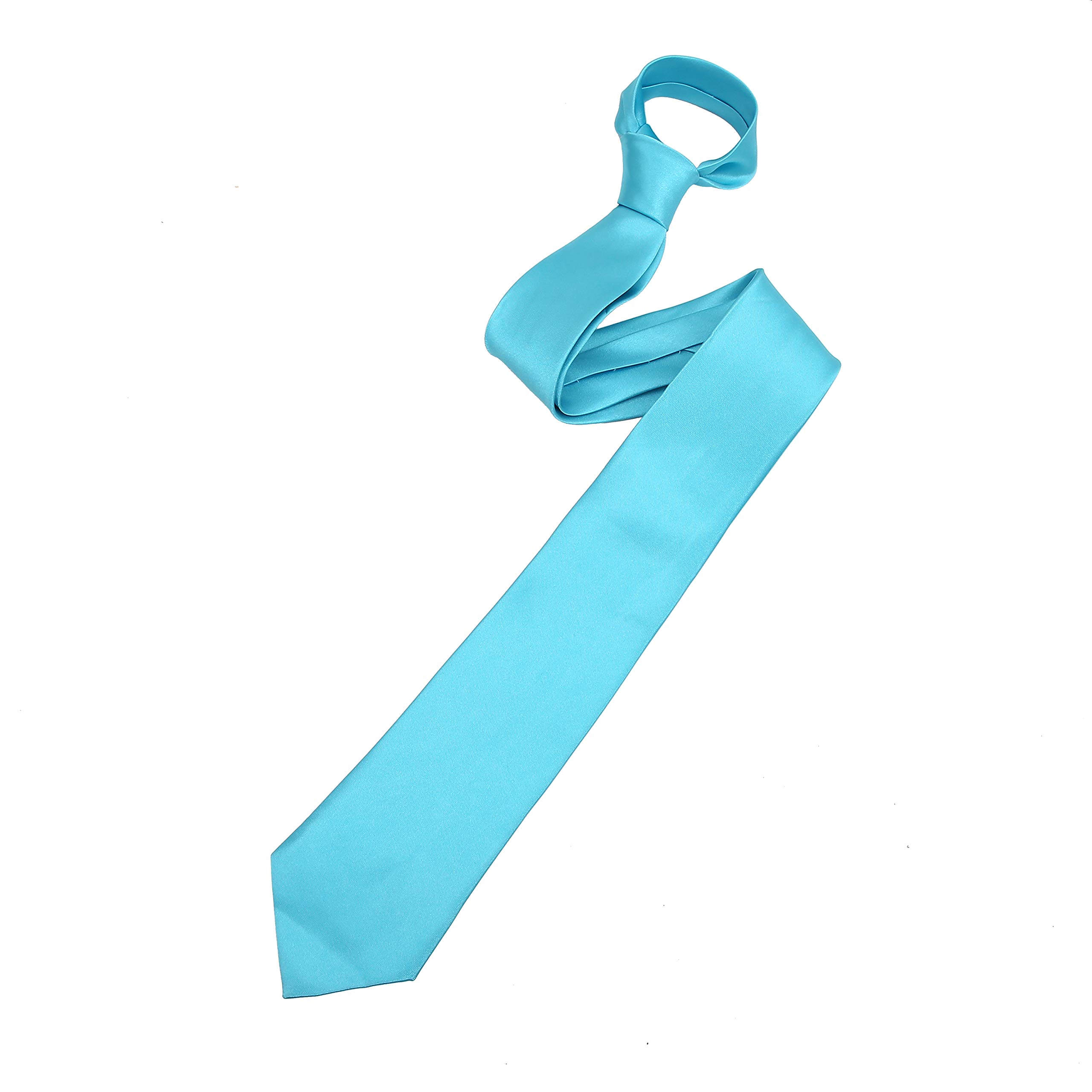 The Tie Company Men's Turquoise The Tie Co™ Wide 7.5Cm Plain Satin Tie (Turquoise)