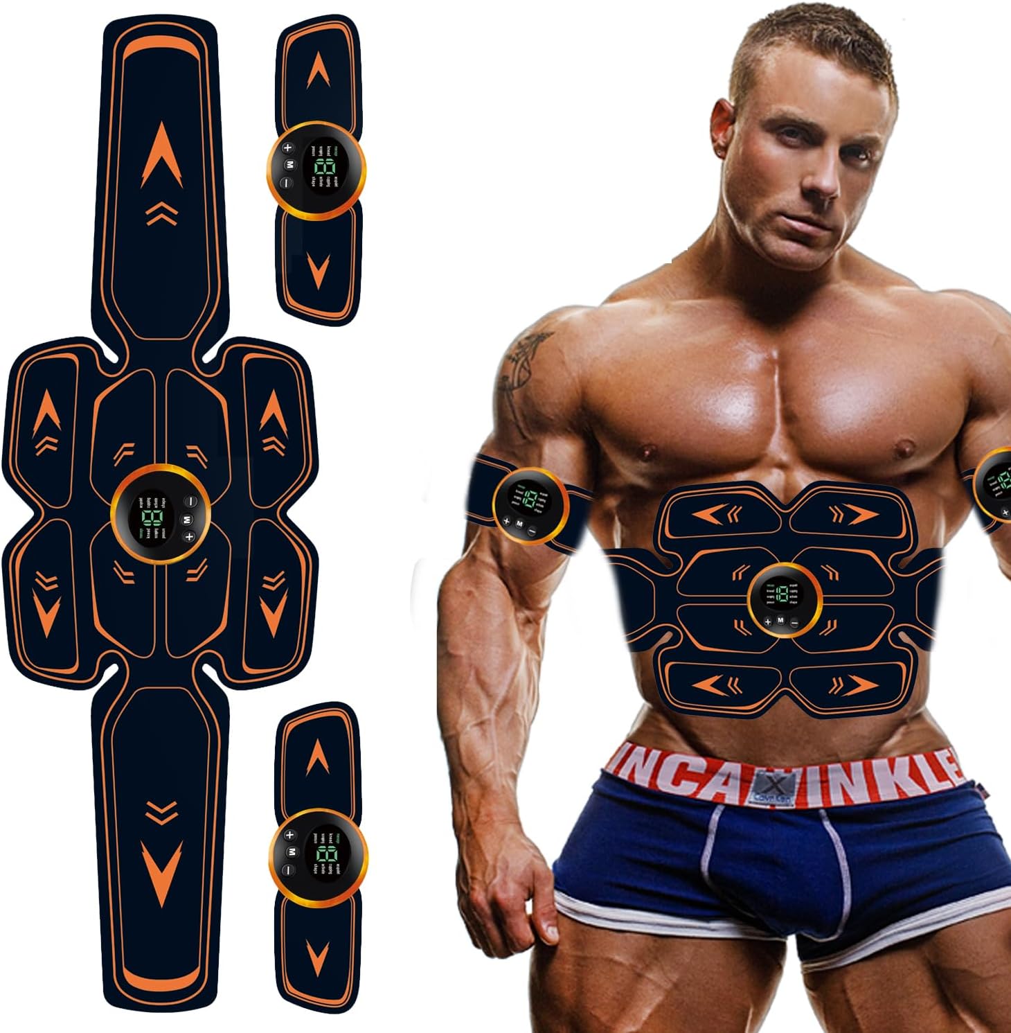 Ceinture Abdominale électrostimulation EMS – Fitness & Musculation + 10 Patches
