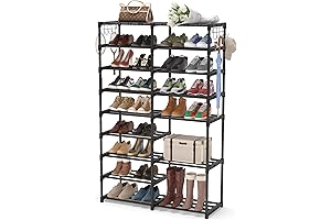 Tribesigns 9 Tier Shoe Rack, Holds 30 Pairs, Stackable Storage Shelf Organizer for Closet