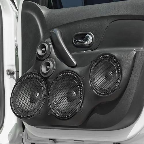 Miniatura 2 de X AUTOHAUX Cubierta de altavoz de audio de coche negro de 12 pulgadas de malla metálica Subwoofer Grill Horn Guard