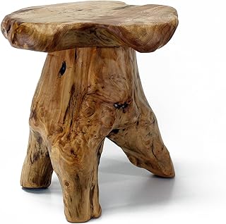 WELLAND Natural Cedar Stump Stool, 14
