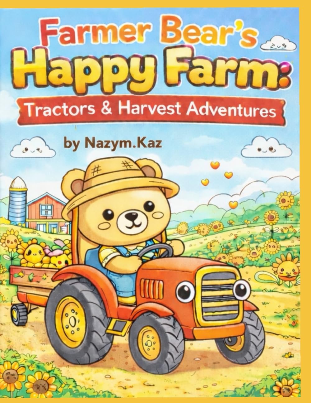 Farmer Bear’s Happy Farm: Tractors & Harvest Adventures: A Super Fun Tractor & Harvest Adventure with Farmer Bear | Big Farm Machines Coloring Book for Kids Ages 4–8