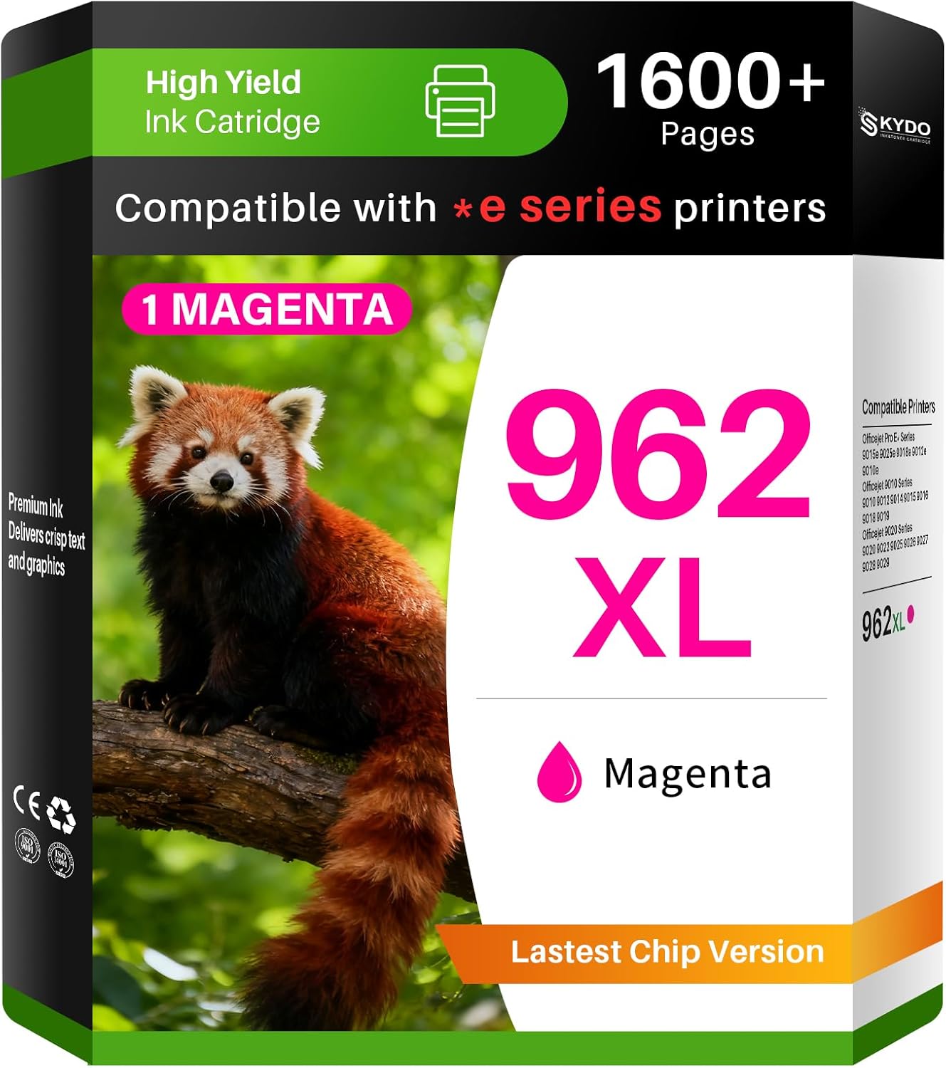 962XL Ink Cartridge Combo Pack Compatible for HP 962XL 962 Ink Cartridges Use with Officejet Pro 9018e 9018 9015e 9012e 9015 9010 9018e 9012 9025e 9025 9020 Printers (1 Magenta)