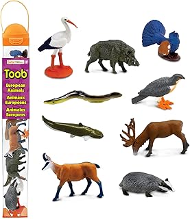 Safari Ltd. European Animals TOOB - 9 Detailed Miniature Animal Figurines - Educational Toy Set for Boys, Girls, and Kids ...