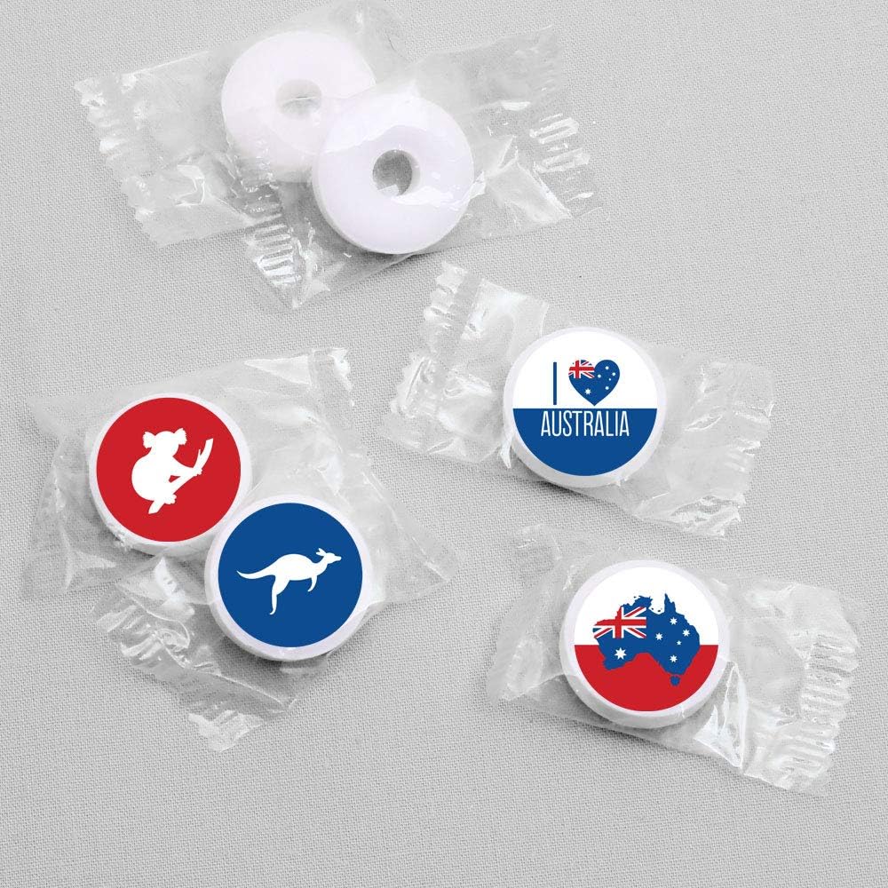Australia Day - G’Day Mate Party Favors - Round Candy Stickers - 108pc image 3