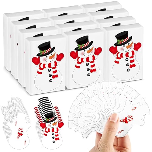Foilswirl 12 Decks Christmas Playing Cards Mini Snowman Shaped Playing