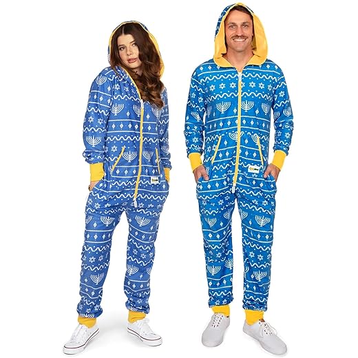 Tipsy Elves Christmas Onesies for Adults - Comfy Unisex Matching Holiday Jumpsuits with Convenient Pockets