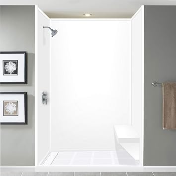 Transolid RSSK2412-01 Studio Rectangular Shower Seat in White