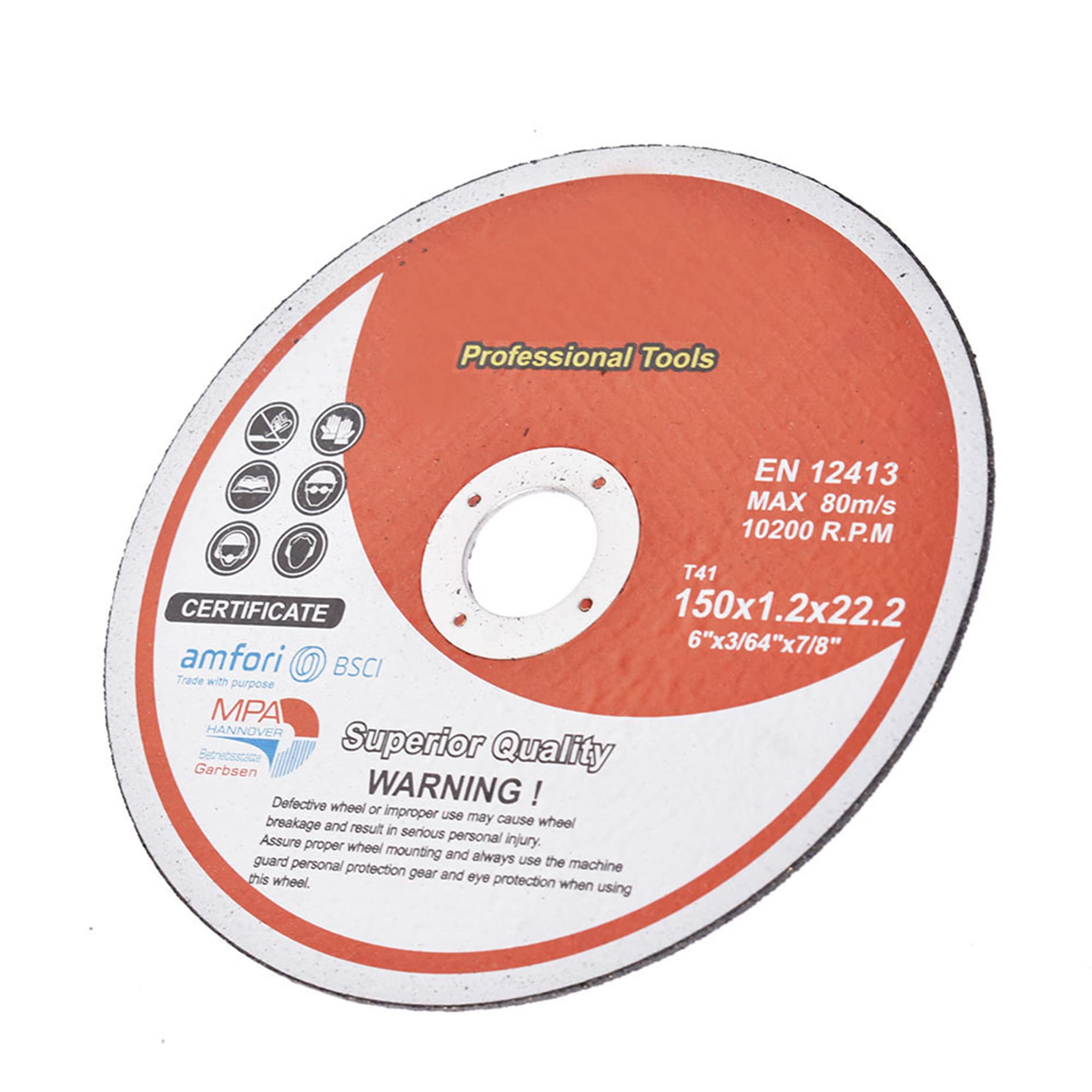50-Pack 6" Cut Off Wheels - .045" Thick, 7/8" Arbor, For Metal Grinding & Cutting