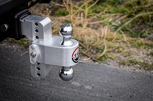 Miniatura 8 de Weigh Safe - Enganche de remolque 180 con vástagoeje de 2.5 pulgadas, enganche de remolque de aluminio ajustable y montaje de bola, bola combinada