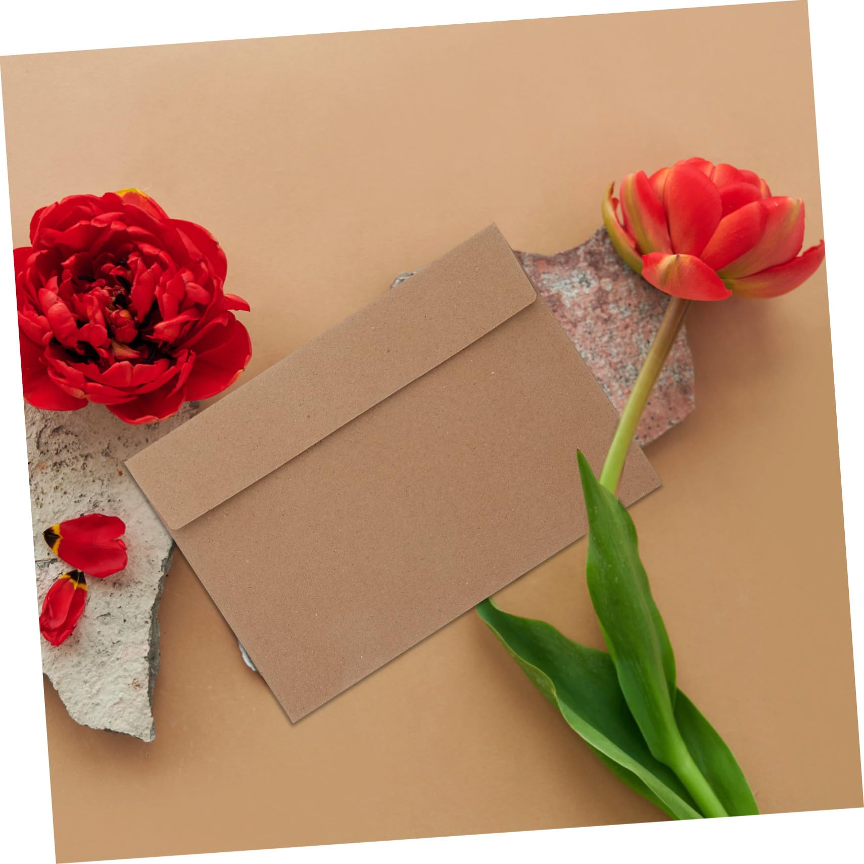 100 Stück Selbstklebende Kraftpapier Briefumschläge Vintage Umschlag für Einladungen Grußkarten Briefpapier Aufbewahrung Multifunktional