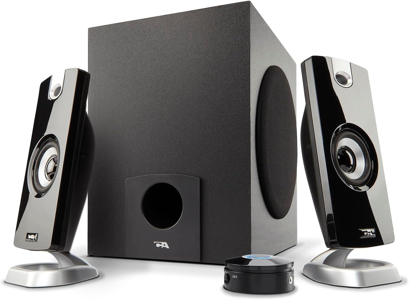 CA-3090 2.1 Speaker System with Subwoofer with 18W of Power – Easy Setup and Convenient Controls, Great for Music, Movies, and Gaming