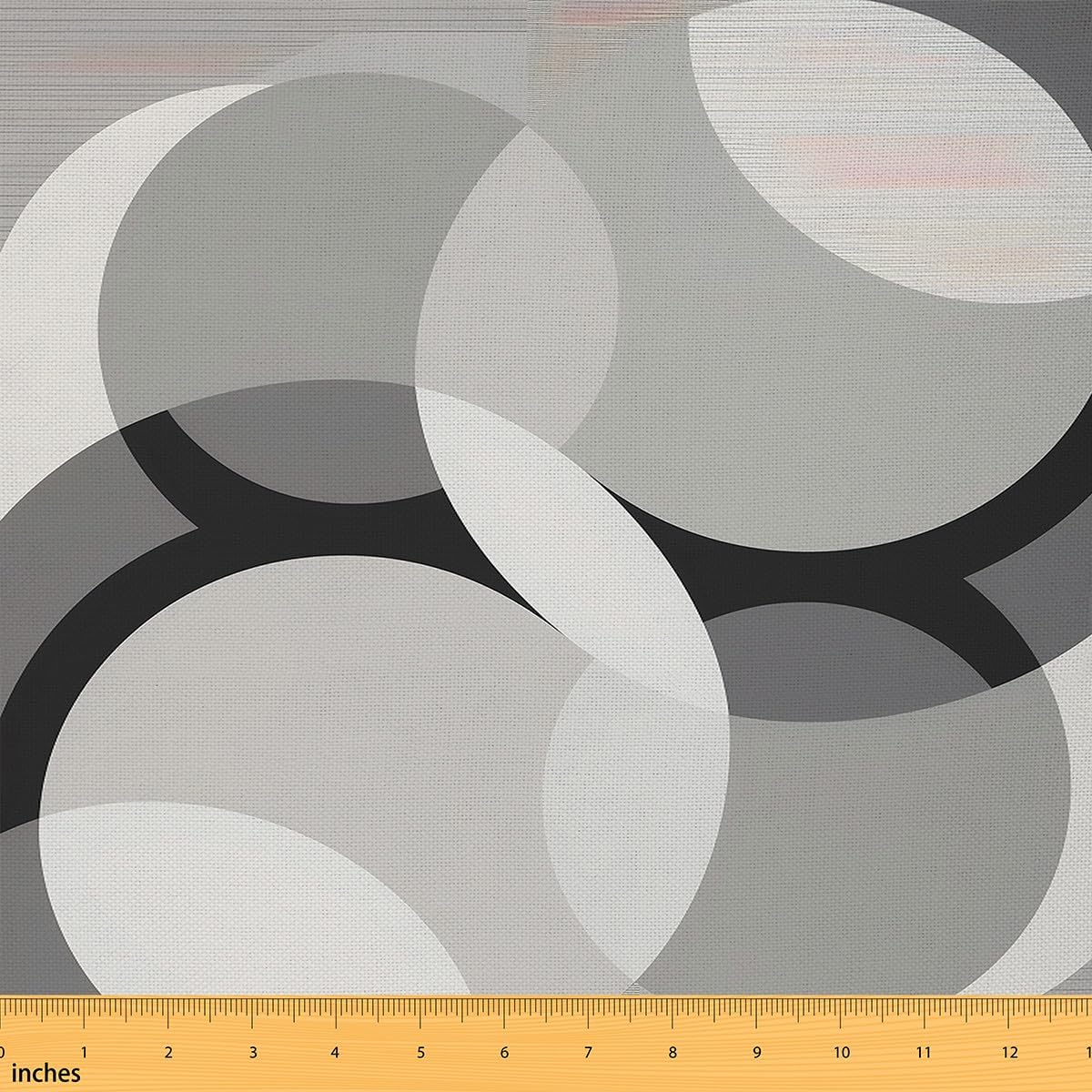 Erosebridal Fabric by The Yard for Chairs,Geometric Circle Pattern Waterproof Fabric for Kids Children,Modern Abstract Art Exotic Craft Patchwork Upholstery Decor,3 Yards,Beige Black Grey