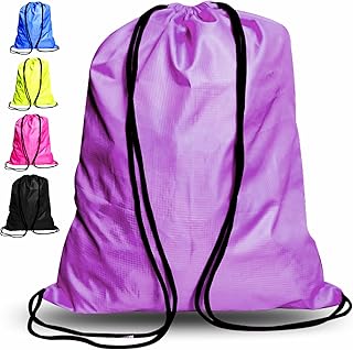 Unisex Drawstring Bags, PE Bags Drawstring Gym Bag, Large Backpack String Swimming Bag Trainer Bag Personalized Drawstring Bag, Carry Handle for Sports, School, Gym, Travel, Swimming.