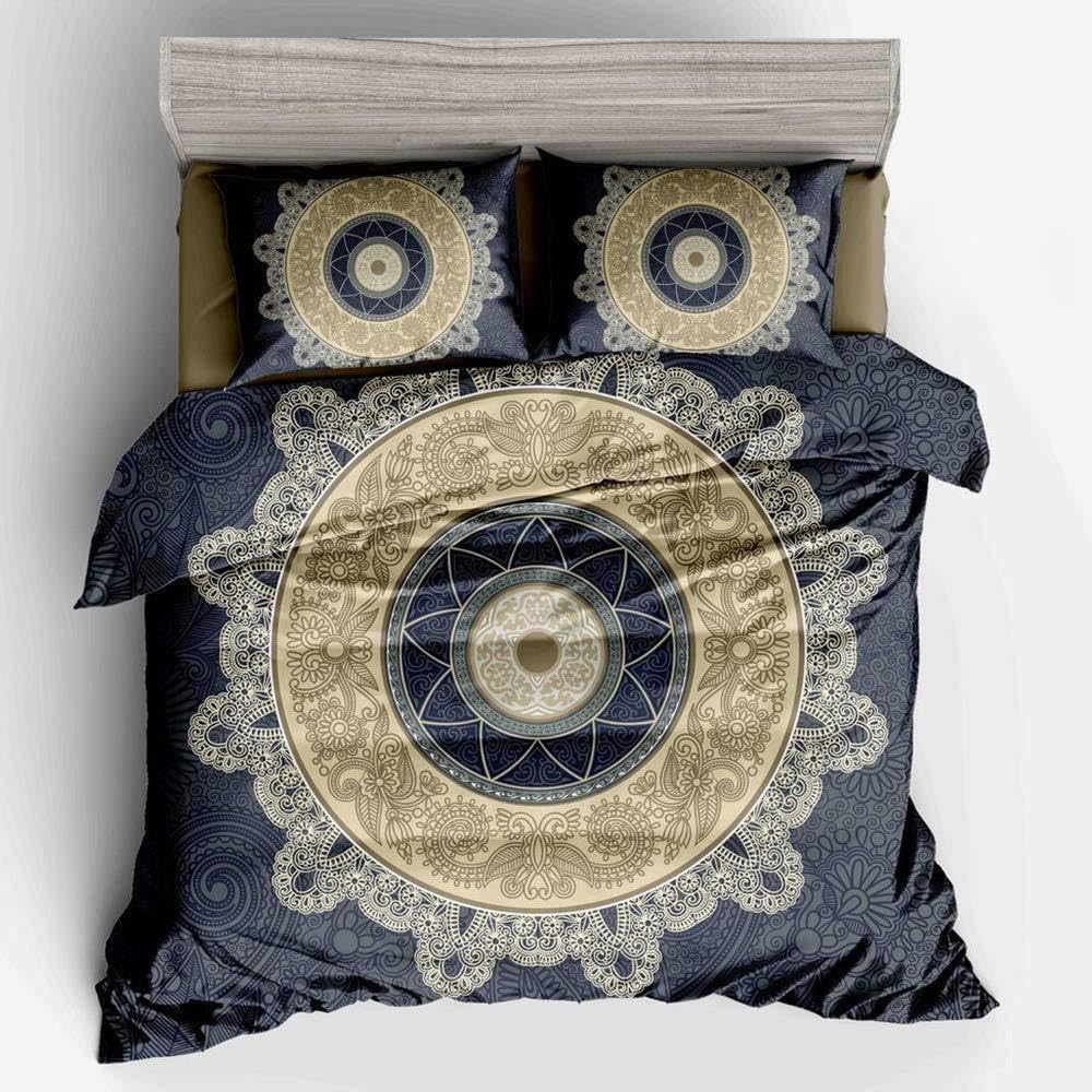 Housses de couettes 2 personnes Chickw1 microfibres mandala 140x200