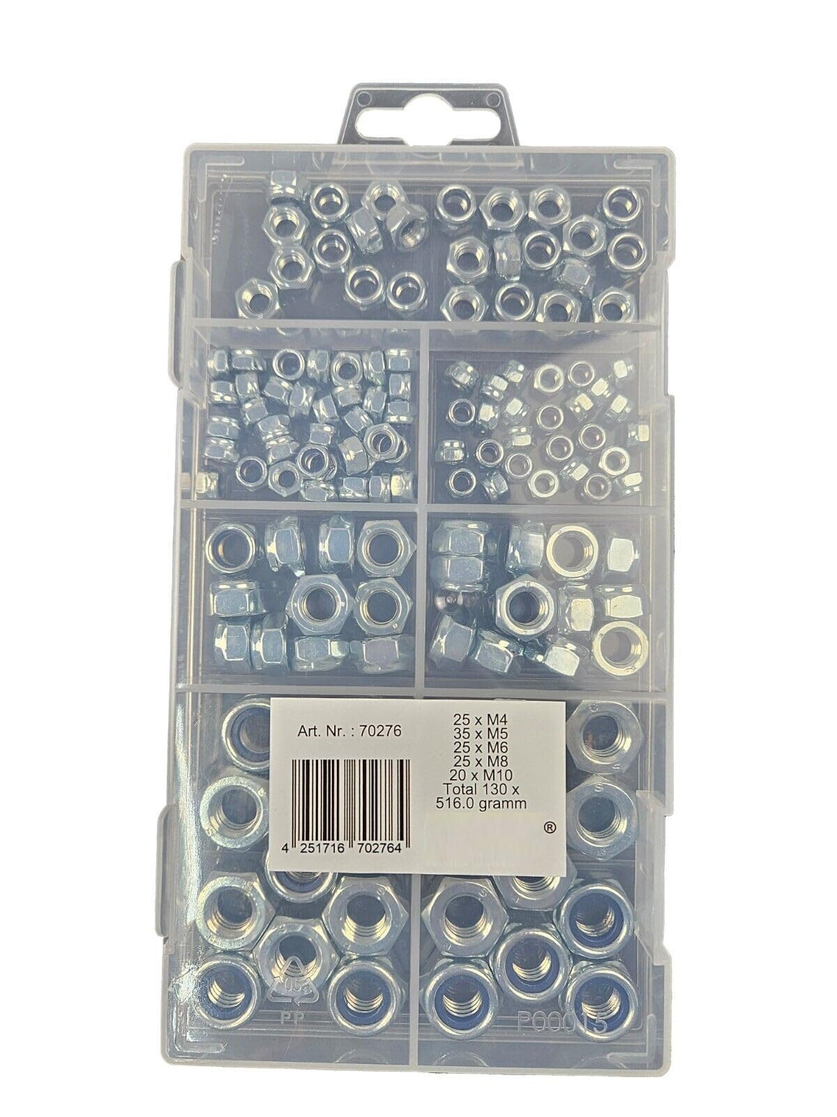 VOSSOT 180 Stück Sicherungsmuttern Set, M3 M4 M5 M6 M8 Sechskantmuttern Selbstsichernde Muttern Sortiment 304 Edelstahl Schraubenmuttern, Kontermuttern für Schrauben und Gewindestangen VOSSOT 180 Stück Sicherungsmuttern Set, M3 M4 M5 M6 M8 Sechskantmuttern Selbstsichernde Muttern Sortiment 304 Edelstahl Schraubenmuttern, Kontermuttern für Schrauben und Gewindestangen
