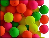 Vista 17 de SCARA - Cuentas redondas de vidrio checo de 0.35 onzas (0.08 pulgadas), cuentas de vidrio neón (activas con rayos UV) para hacer joyas y pulseras