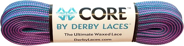 Derby Laces CORE Narrow 6mm Waxed Lace for Figure Skates, Roller Skates, Boots, and Regular Shoes