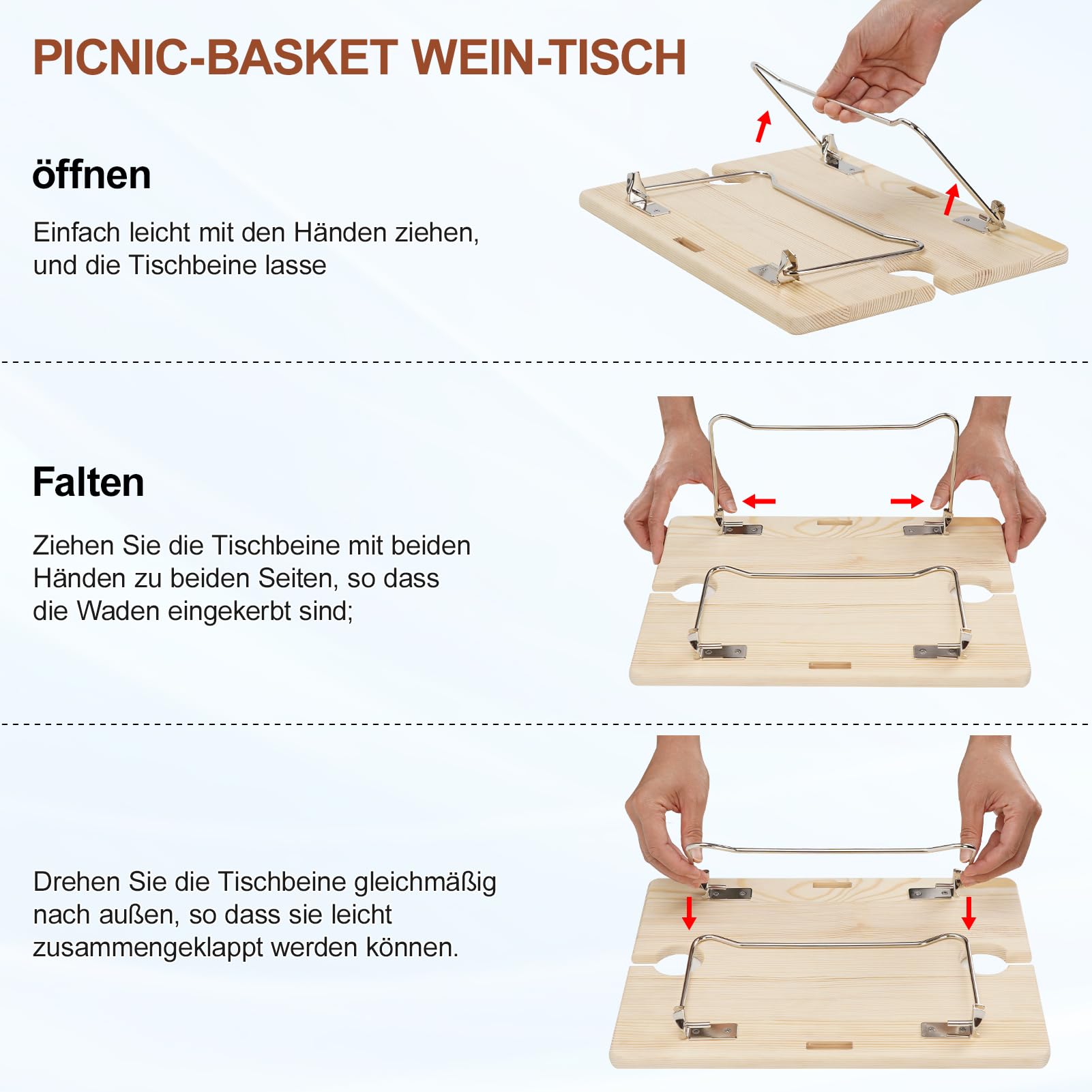 Juego de cesta de picnic con mini mesa plegable y juego de cubiertos, cesta de picnic para 2 personas con bolsas frías, cesta de mimbre con asa, cesta de mimbre para picnic, camping, fiesta al aire