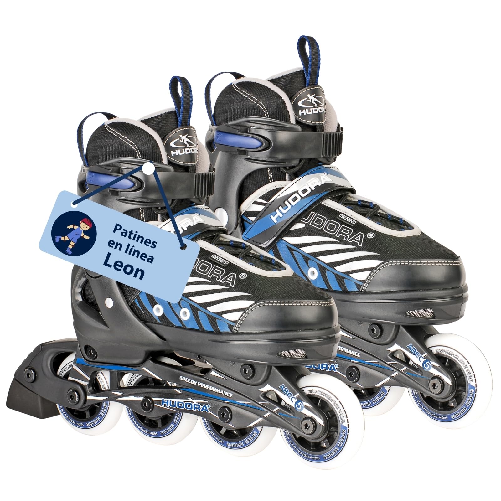 HUDORA Patines de Ruedas Mia / Leon - Para Niños, Adolescentes y Adultos - Ajustables en 4 Tallas - Cómodos y Elegantes - Diferentes Tallas y Colores