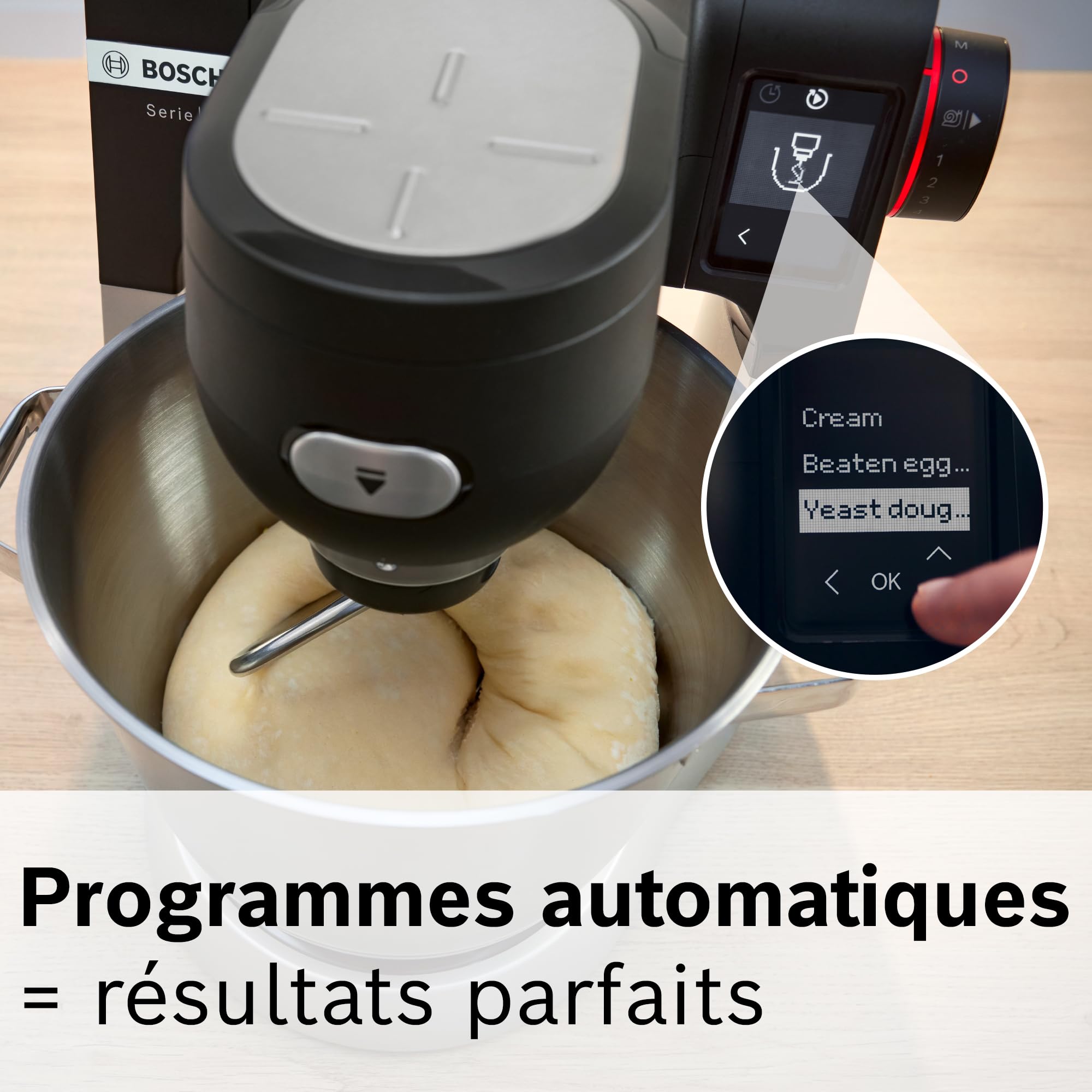 Bosch robot kuchenny seria 6 MUMS6ZS18, 2 miski, waga zintegrowana, automatyczne programy, pokrywka, hak do zagniatania/miotła silikonowa, czarny