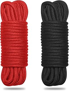 Soft Cotton Rope Multipurpose Durable Long Ropes 2 Pack Cotton Rope for Wall Hanging Plant Hangers Crafts Knitting Decorative Projects Soft Undyed Cotton Rope