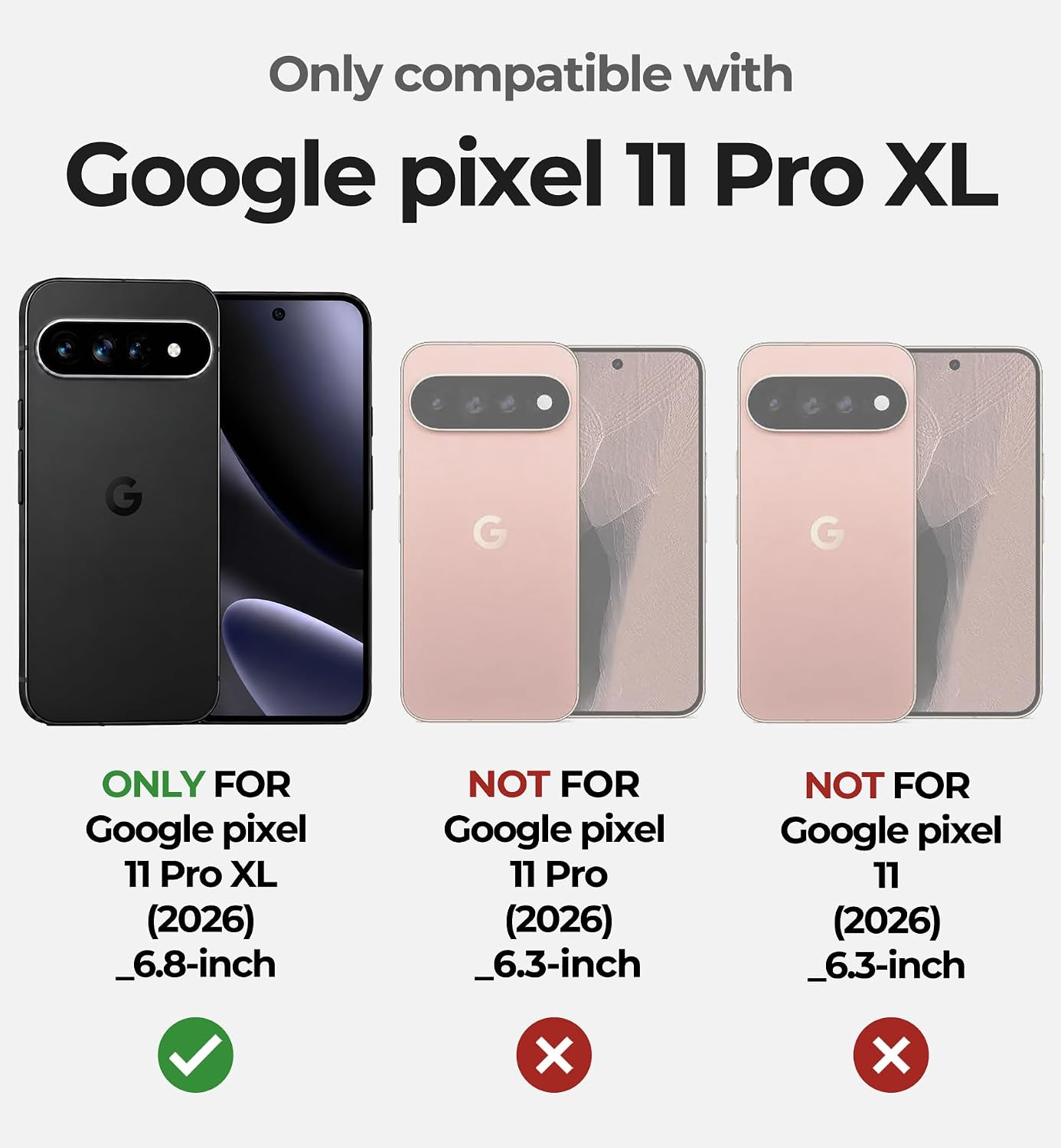 Dexnor for Google Pixel 11 Pro XL Case with Slide Camera Cover & 2 Front Frames & Built-in Screen Protector & Kickstand,Full-Body Shockproof Protective Cover Heavy-Duty Rugged Cases,Black(2026) image 2