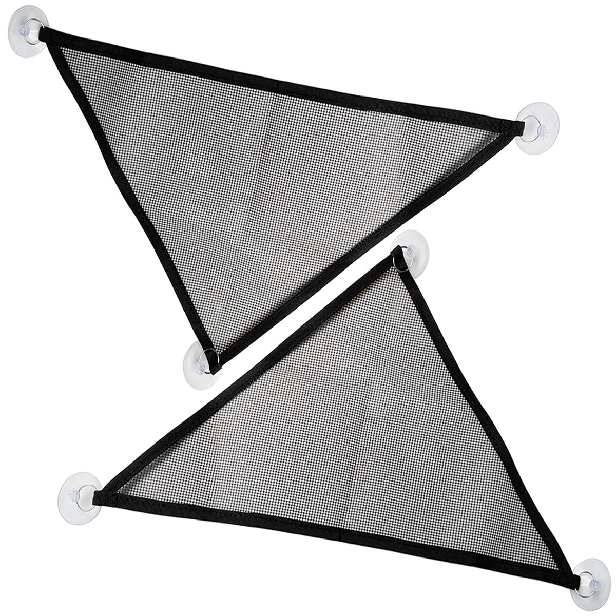 zhuohai 2 Pcs Reptile Hammock, Breathable Mesh, Suitable for Bearded Dragons, Lizards, Geckos, Snakes, Chameleon, Black, Triangular Shape, 13'' x 13'' x 19''