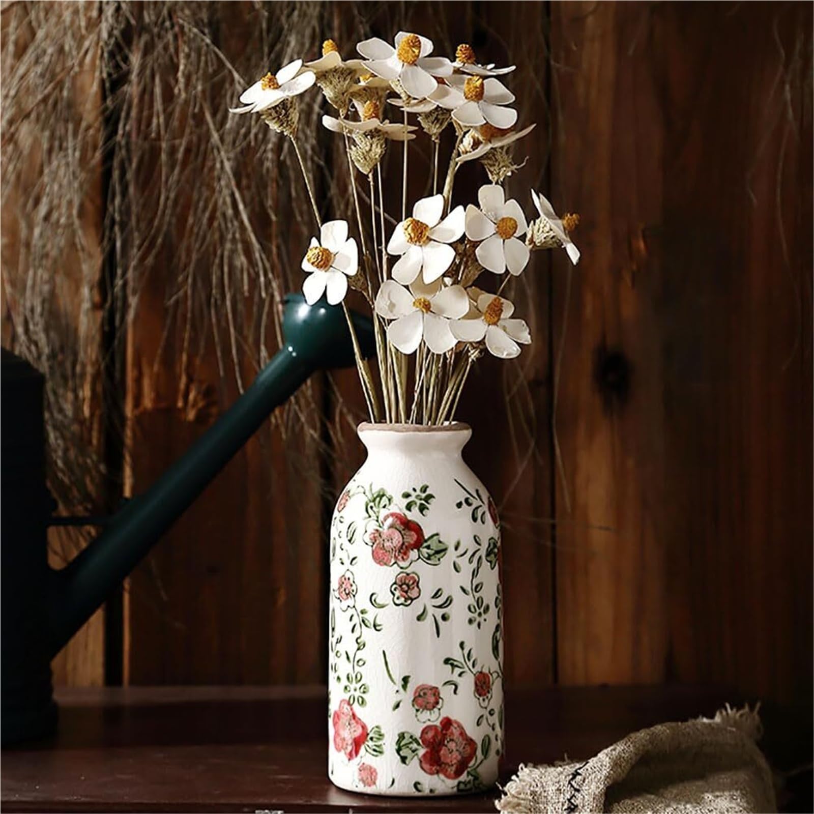 Vase à fleurs et décoration rustique de ferme idée cadeau maison crémaillère E1