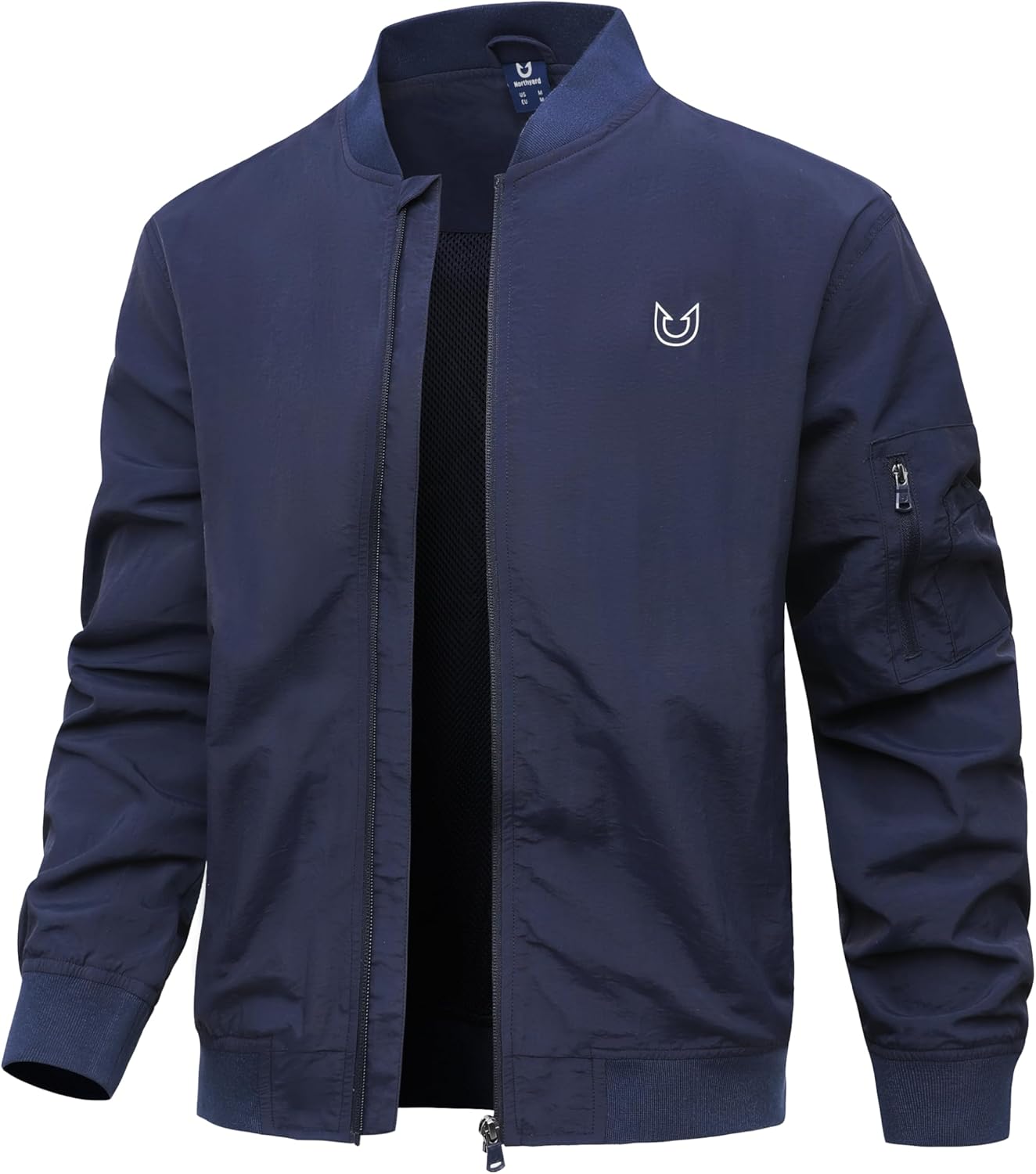 NORTHYARD Men's Bomber Jacket Lightweight Casual Windbreaker Zip Up Fashion Windproof Coat Spring Fall