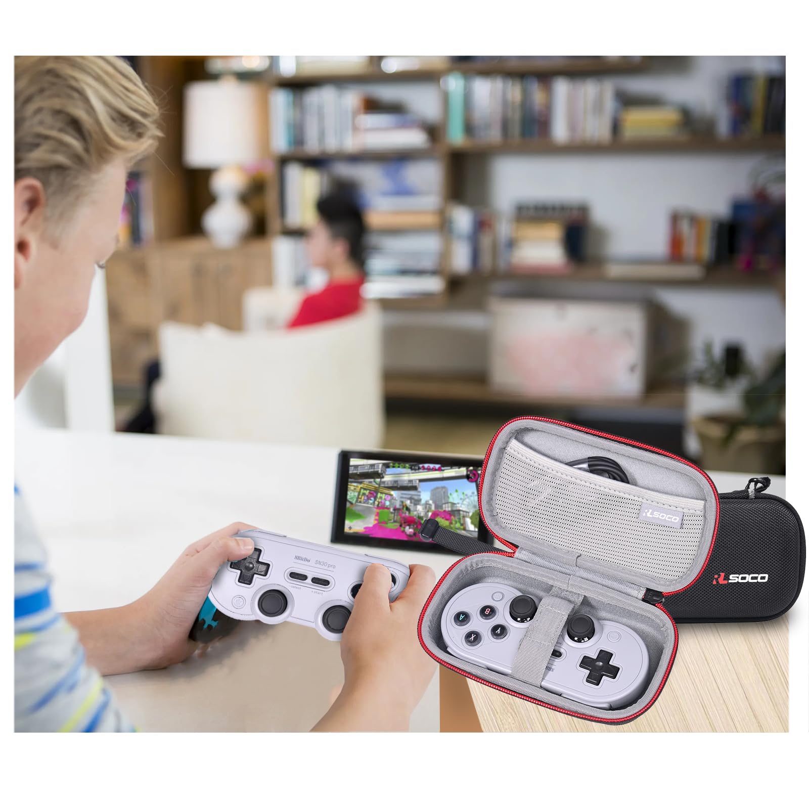 RLSOCO Etui do 8BitDo Micro/SN30 Pro/M30 & do & GENKI x 8BitDo PocketPro Bluetooth Kontroler (Tylko Etui)