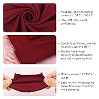 Vista 5 de DRESHOW BQUBO - Conjunto de guantes de algodón para recién nacido, manta cálida para bebé, saco de dormir para bebé, regalo de ducha