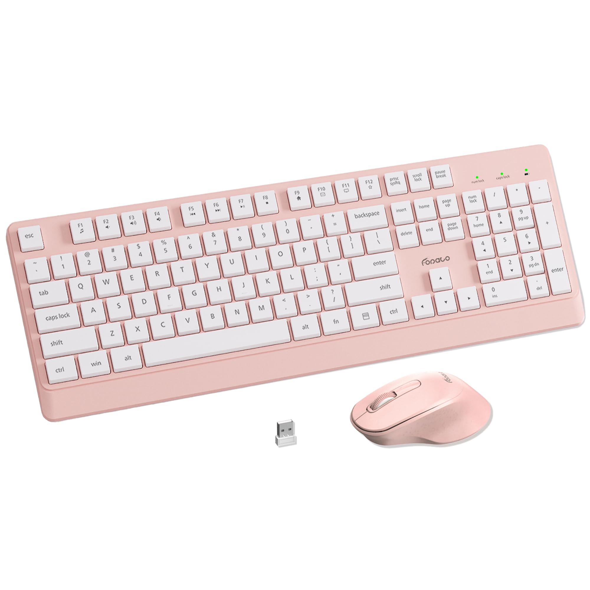 Photo 1 of FOPATO Wireless Keyboard and Mouse Combo - Pink