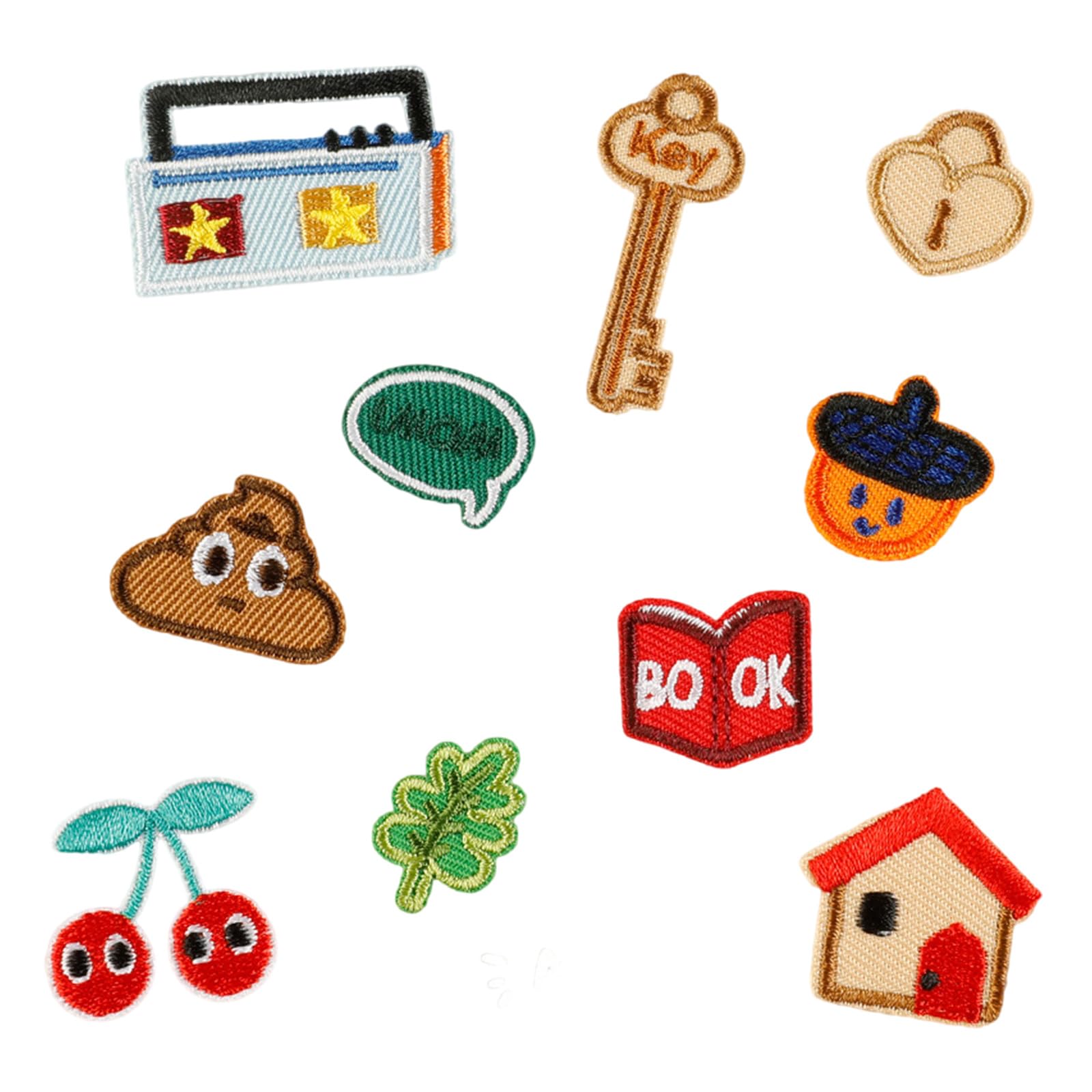 Xjdzineq 10 Pcs House Iron on Patches Repair Book Sewing on for Clothing Jeans Hat Backpacks
