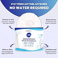 Vista 2 de MedVance Gorro de champú sin enjuague, gorro de ducha sin enjuague que aplica champú y acondiciona, productos de cuidado de ancianos, pacientes
