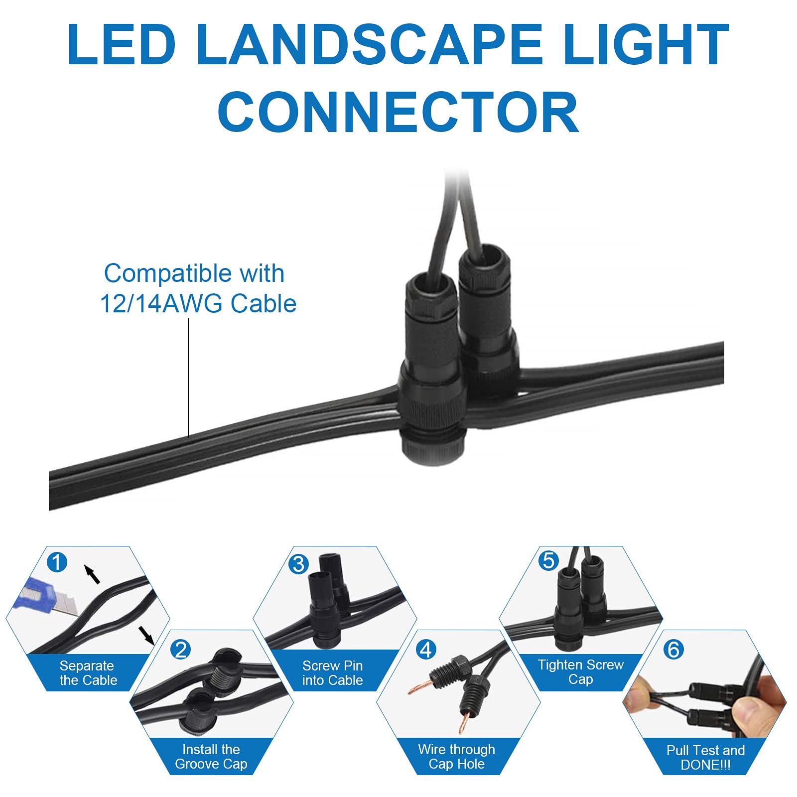 Mutois Low Voltage Landscape Lights, Outdoor 7W Landscape Lighting