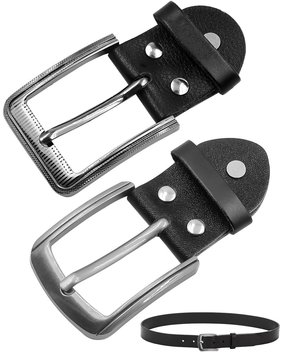 IKOPFLN 4 Pezzi Fibbie per cinture, fibbia per cintura uomo, per cinture uomo, Fibbie Ad Anello Quadrato in Metallo,Parti di Cinture,per Cinture di Montaggio, 3.5cm