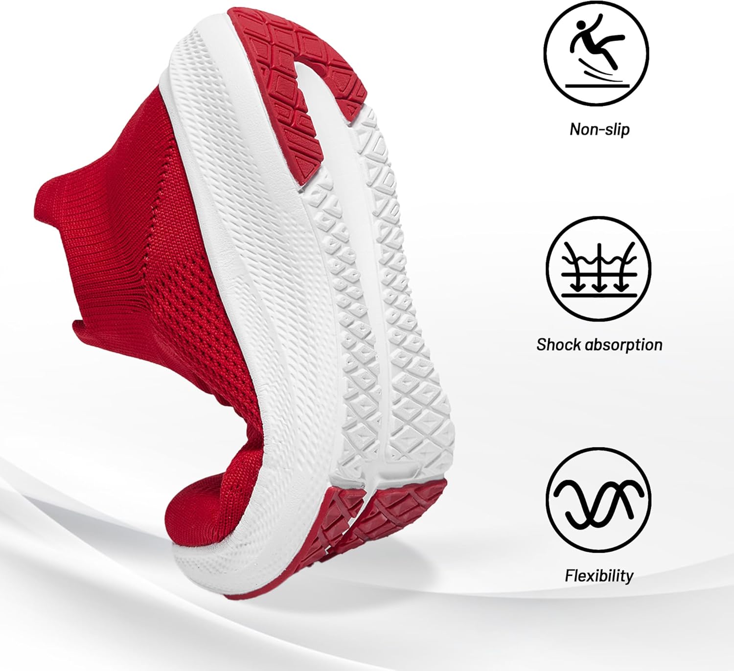 SHULOOK Womens Slip on Walking Shoes Comfort Lightweight Breathable Sock Shoe Non-Slip Mesh Casual Fashion Tennis Running Sneakers - Image 3