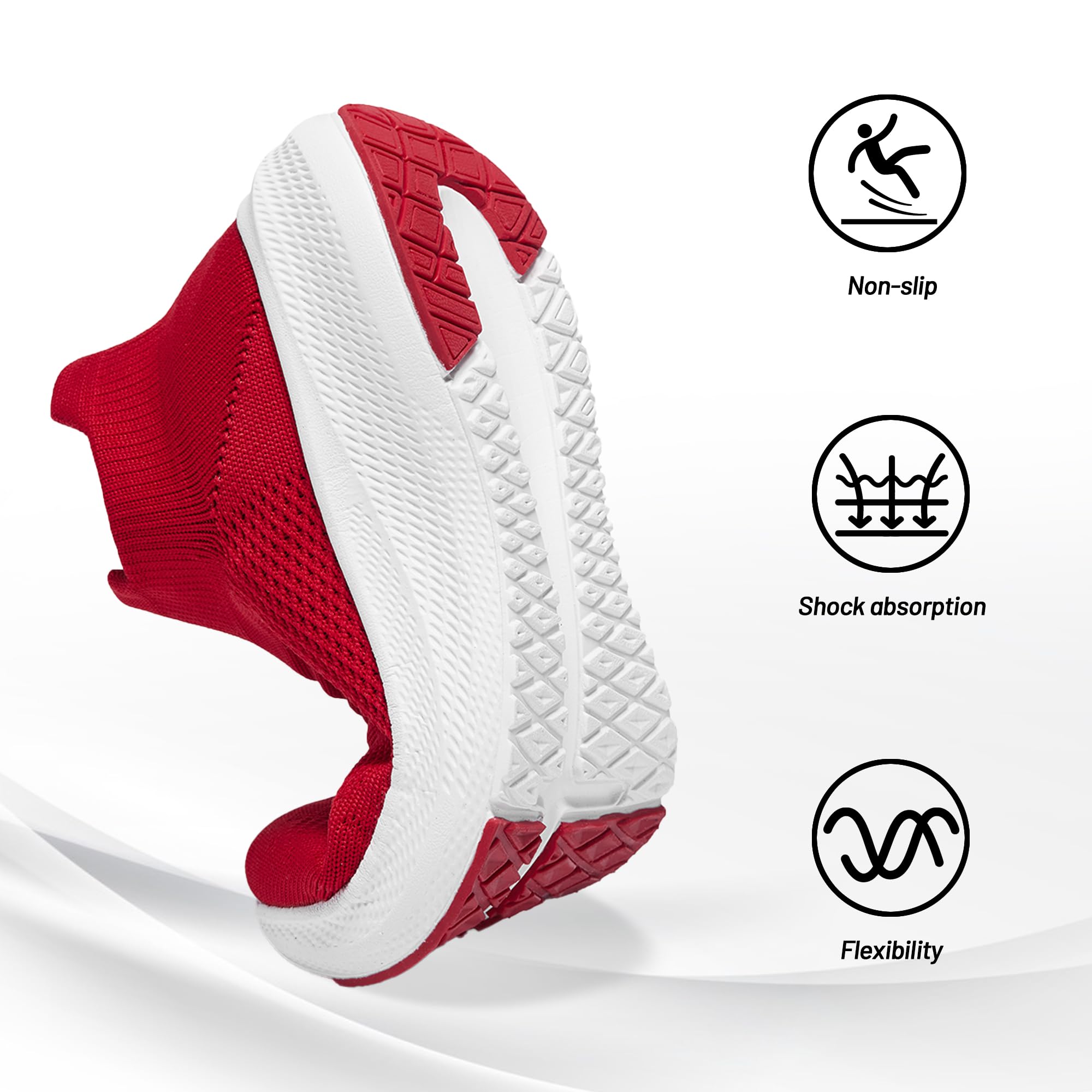 SHULOOK Womens Slip on Walking Shoes Comfort Lightweight Breathable Sock Shoe Non-Slip Mesh Casual Fashion Tennis Running Sneakers