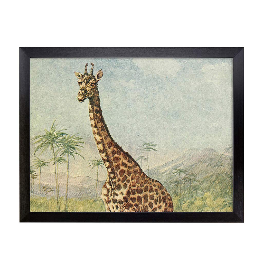 Lap Tray with Cushion | Vintage E.A. Holmes Giraffe | Padded Bean Bag Cushion | For Eating, Working, Crafting, Laptop | Portable Table Desk