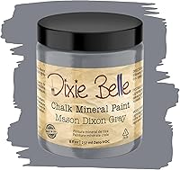 Vista 384 de Dixie Belle Paint Company - Pintura con acabado de tiza para muebles, color blanco lino (Drop Cloth), 8 fl oz, pintura mineral color blanco lino mate