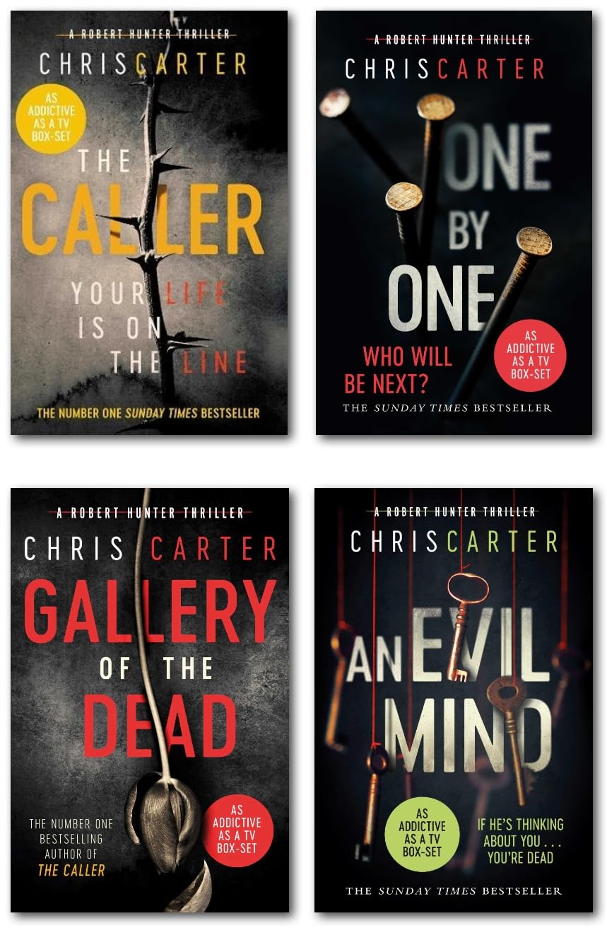 Robert Hunter Series 4 Books Collection Set (One by One, An Evil Mind, The Caller & Gallery of the Dead)