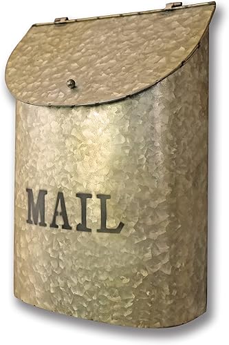 NACH Buzón con bloqueo, 13.9 x 3.93 x 10.6 pulgadas, dorado, montaje en pared, buzón con cerradura Emily