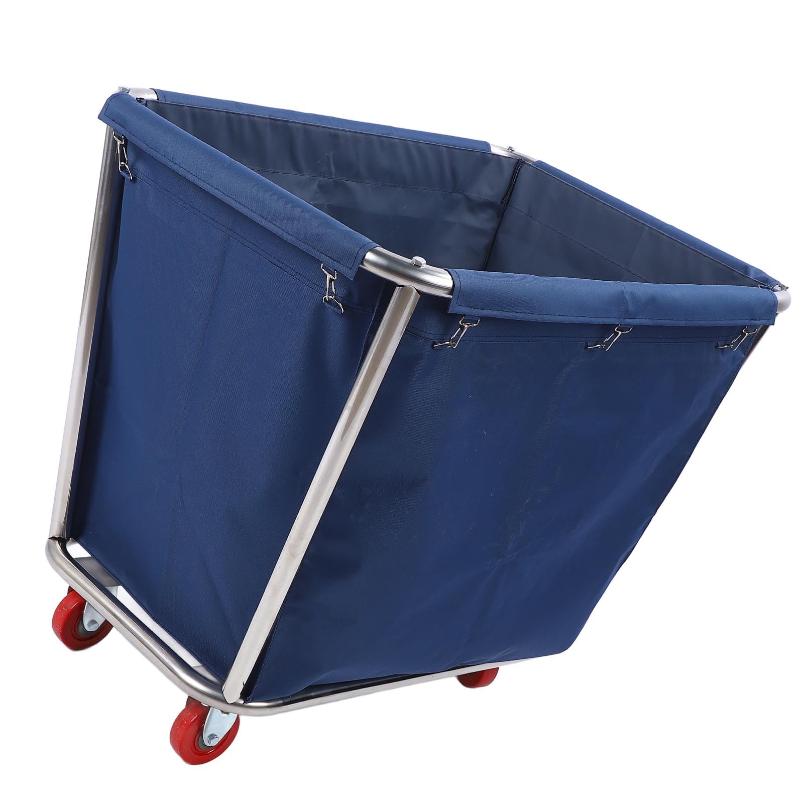 Carrello per Bucato Commerciale in Acciaio Inossidabile, con Ruote Flessibili, per Hotel e Lavanderie