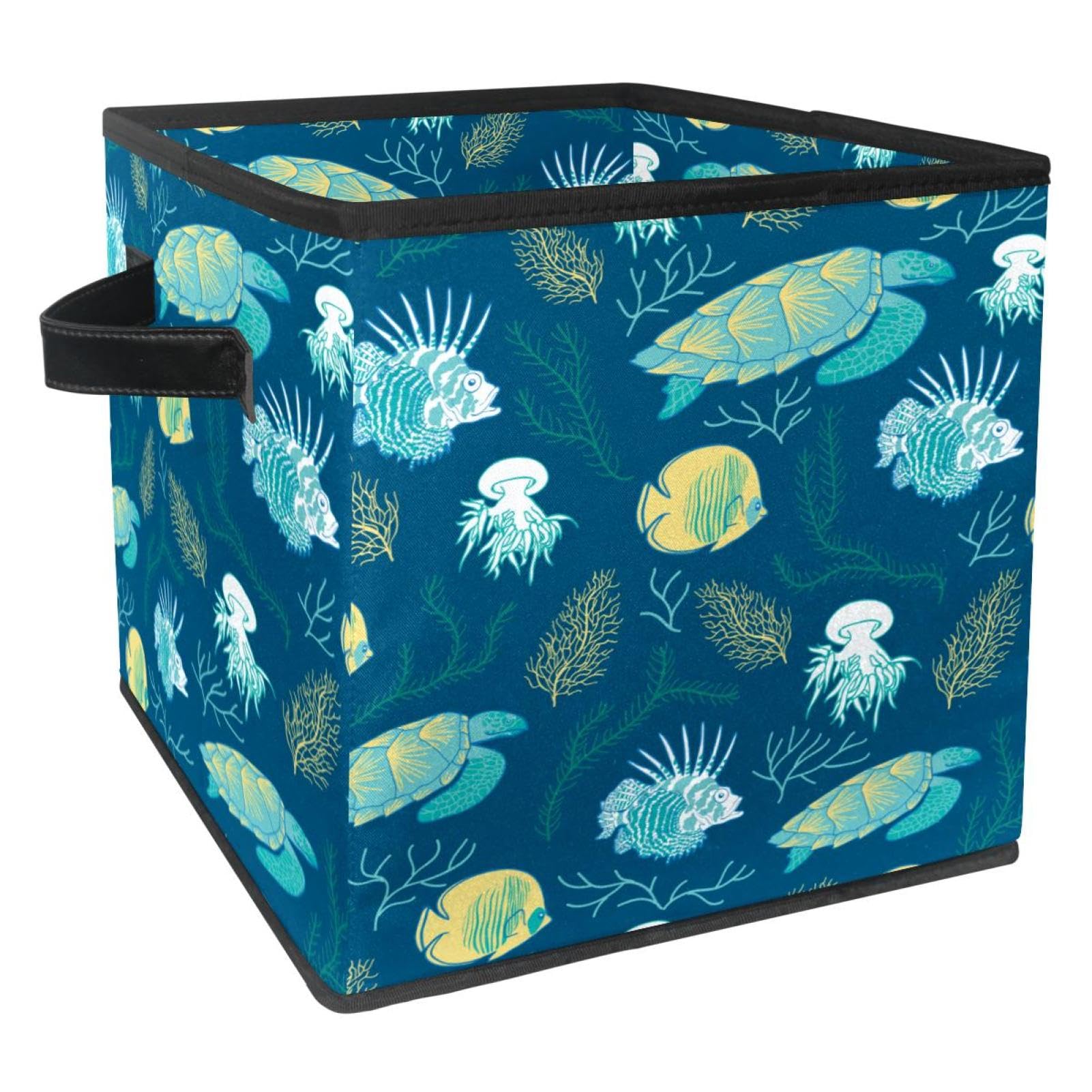 Boîte de rangement pliable motif océan pour placard et chambre d'enfant